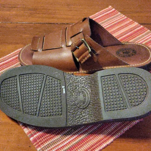 H.S. Trask Men's Leather Slip-On Sandals Slides 9 - Picture 3 of 8